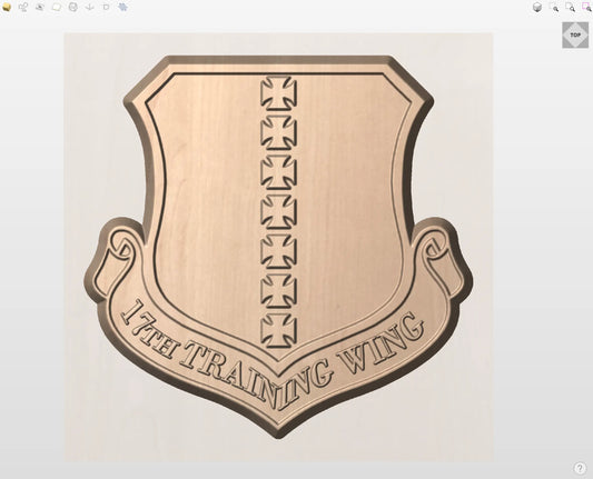 CNC File I  US Air Force 17th Training Wing Insignia 3D Model I  RathTech Design My Store