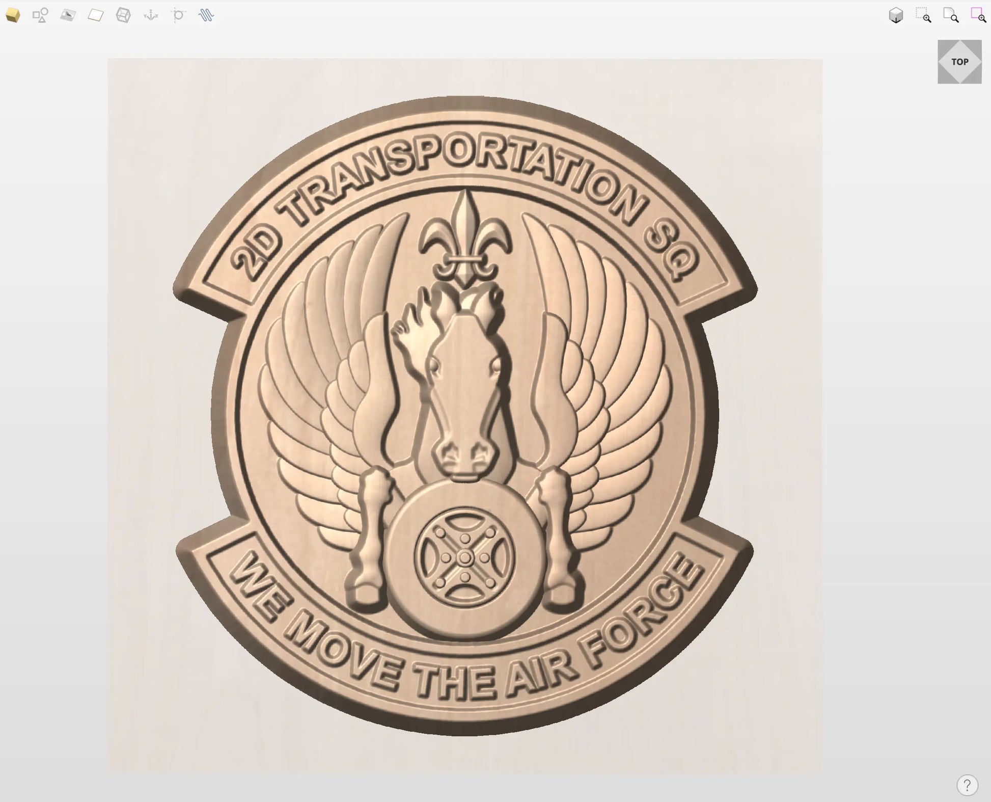 CNC File I  US Air Force 2D Transportation Squadron Insignia 3D Model I  RathTech Design My Store