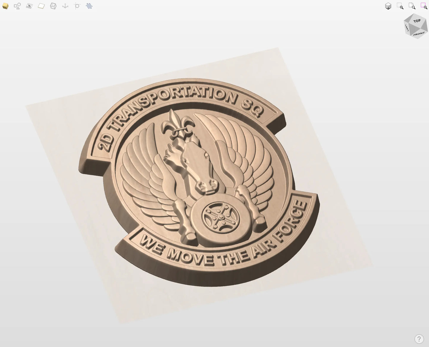 CNC File I  US Air Force 2D Transportation Squadron Insignia 3D Model I  RathTech Design My Store