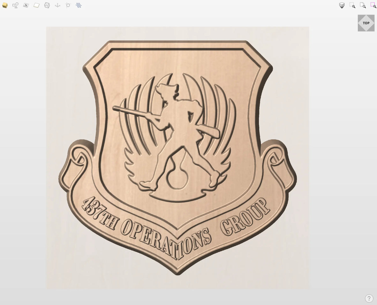 CNC File I  US Air Force 437th Operations Group Insignia 3D Model I  RathTech Design My Store