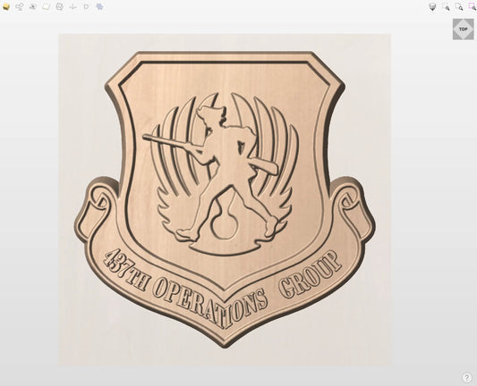 CNC File I  US Air Force 437th Operations Group Insignia 3D Model I  RathTech Design My Store
