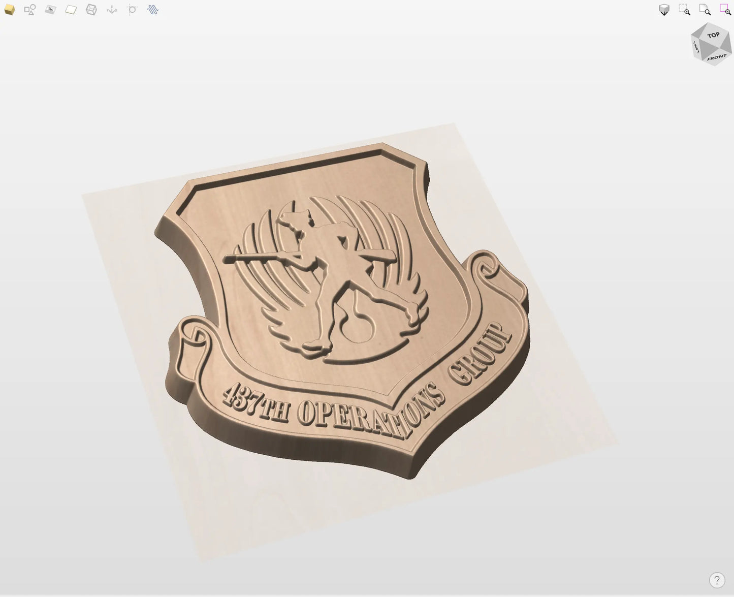 CNC File I  US Air Force 437th Operations Group Insignia 3D Model I  RathTech Design My Store