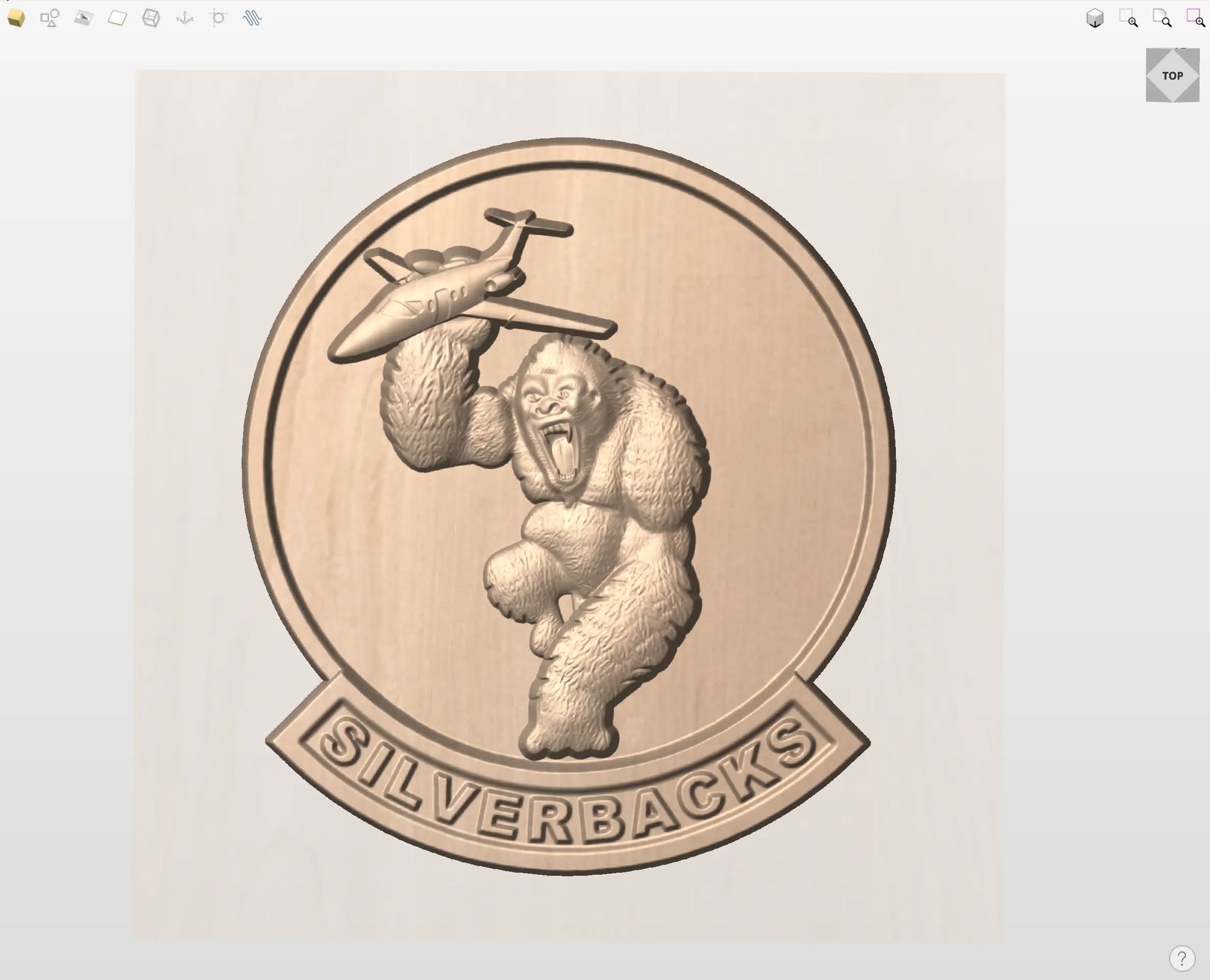 CNC File I  US Air Force 451st Training Silverbacks Squadron Insignia 3D Model I  RathTech Design My Store