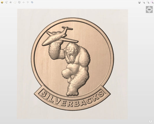 CNC File I  US Air Force 451st Training Silverbacks Squadron Insignia 3D Model I  RathTech Design My Store