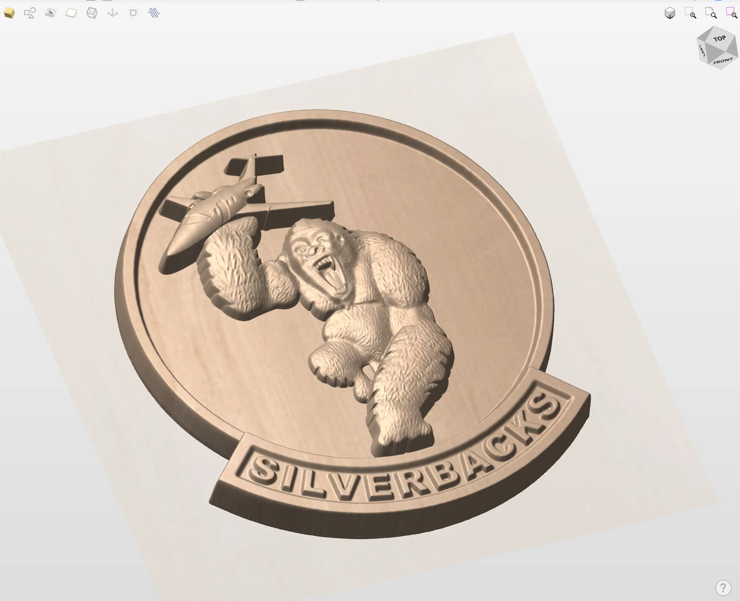 CNC File I  US Air Force 451st Training Silverbacks Squadron Insignia 3D Model I  RathTech Design My Store