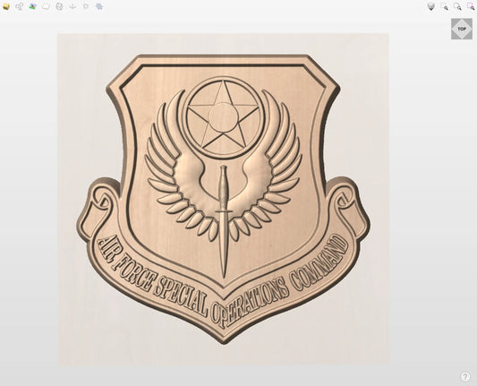 CNC File I  US Air Force Special Operations Command Insignia 3D Model I  RathTech Design My Store