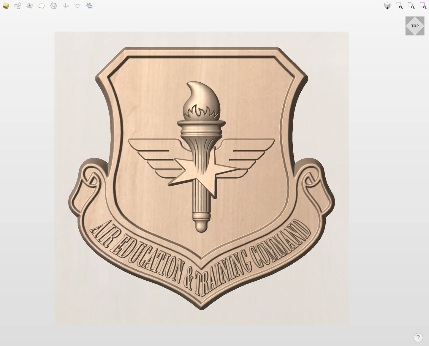CNC File I  US Air Force Air Education & Training Command Insignia 3D Model I  RathTech Design My Store