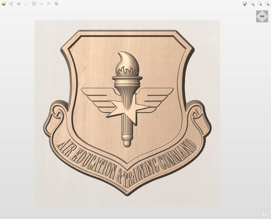 CNC File I  US Air Force Air Education & Training Command Insignia 3D Model I  RathTech Design My Store
