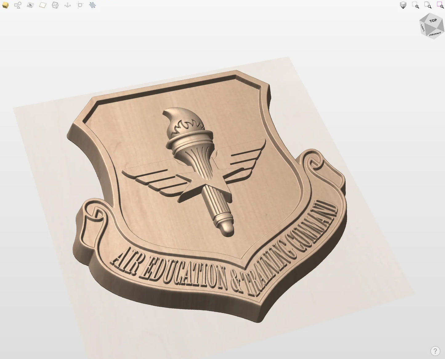 CNC File I  US Air Force Air Education & Training Command Insignia 3D Model I  RathTech Design My Store