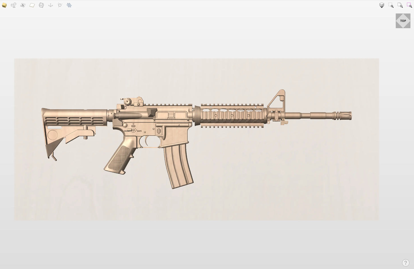 CNC File I  AR-15 Ejection Port Side Version 2 3D Model I  RathTech Design My Store