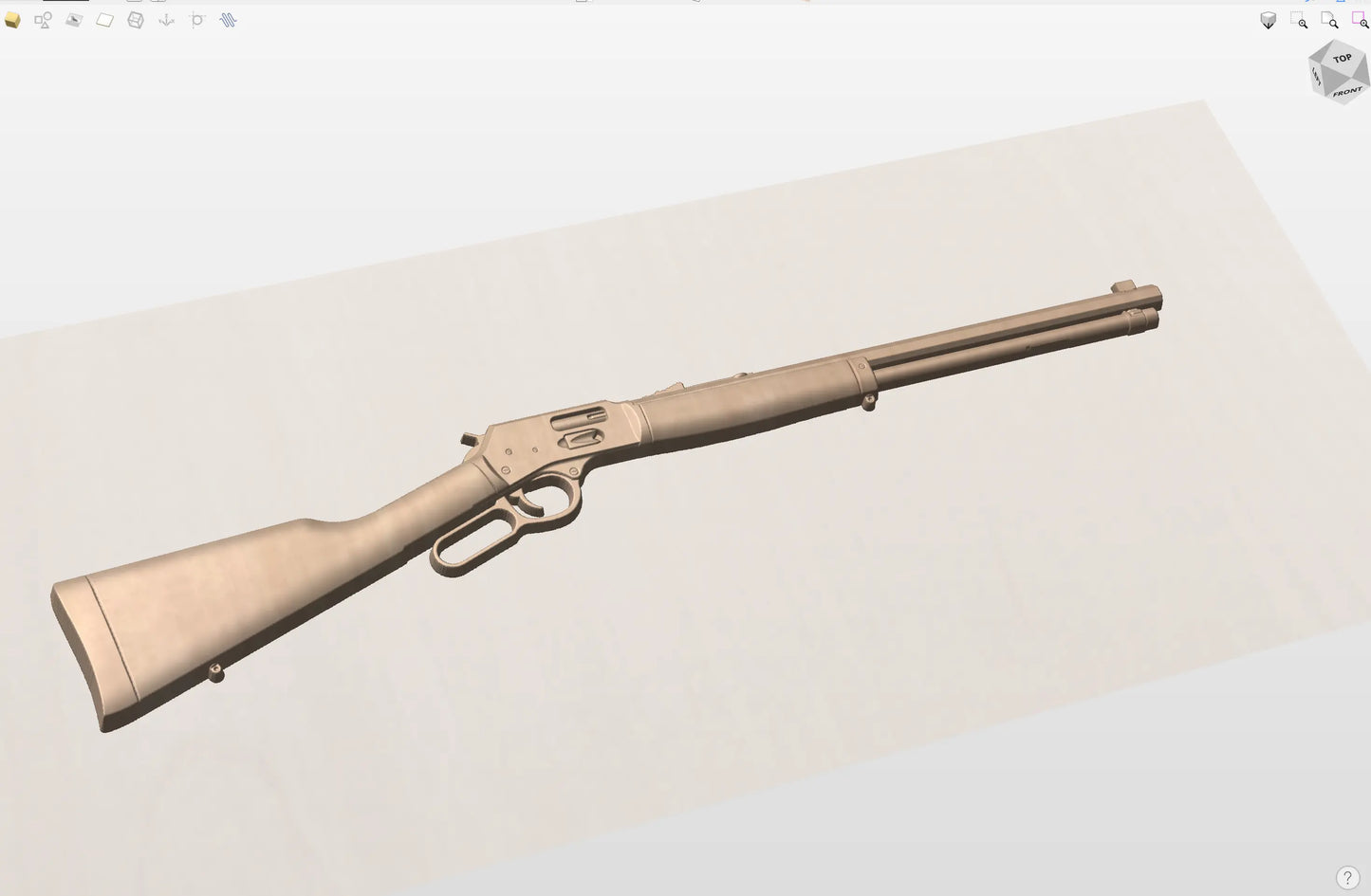 CNC File I  Henry Lever Action Rifle Plain Version 2 3D Model I  RathTech Design My Store