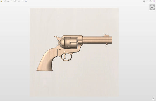 CNC File I  Colt Peacemaker Revolver Plain Pistol 3D Model I  RathTech Design My Store
