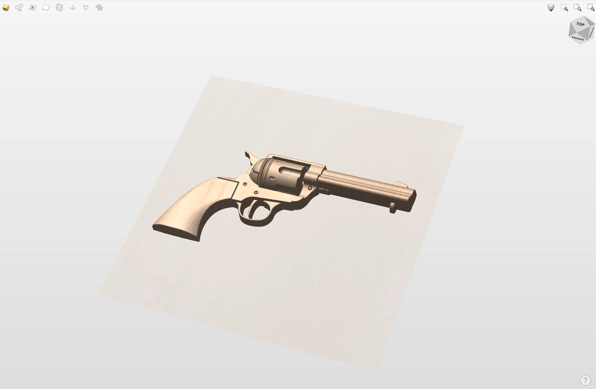 CNC File I  Colt Peacemaker Revolver Plain Pistol 3D Model I  RathTech Design My Store
