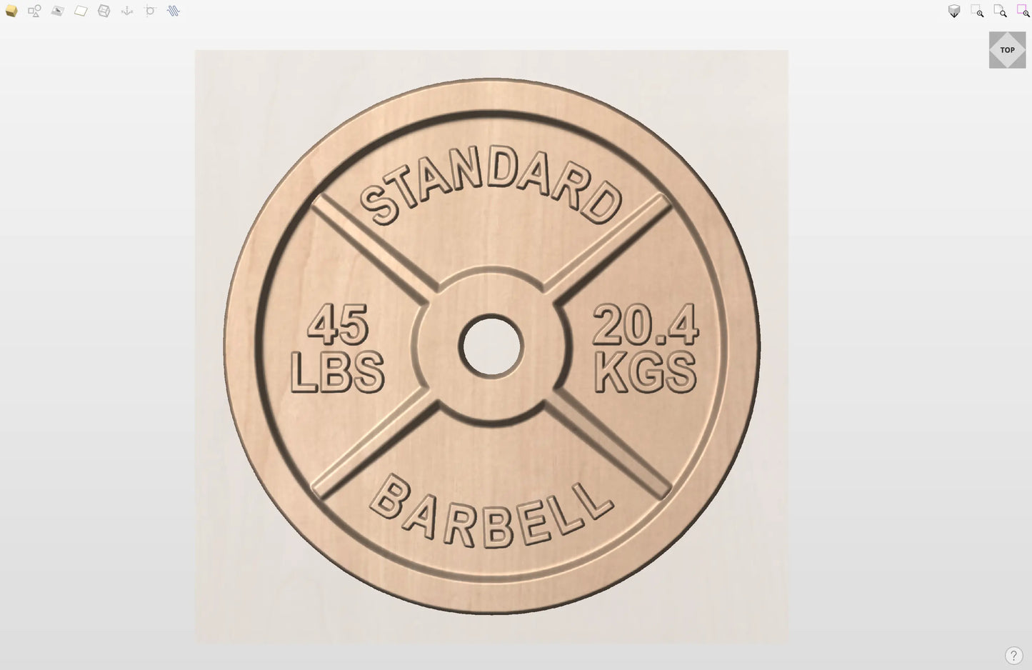 CNC File I  45lbs. Weight Plate 3D Model I  RathTech Design My Store