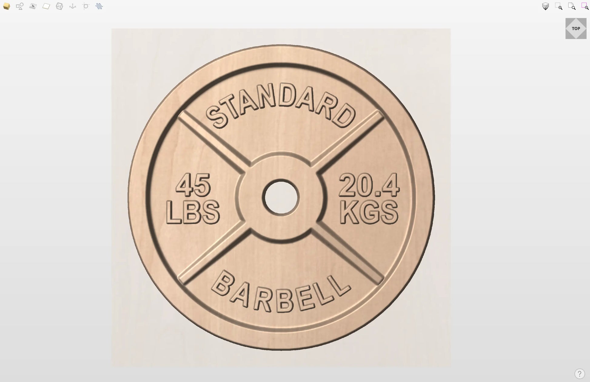 CNC File I  45lbs. Weight Plate 3D Model I  RathTech Design My Store