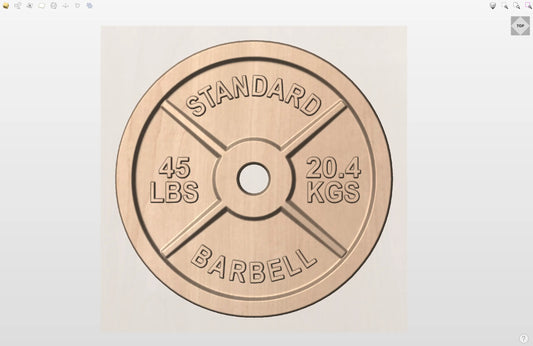CNC File I  45lbs. Weight Plate 3D Model I  RathTech Design My Store