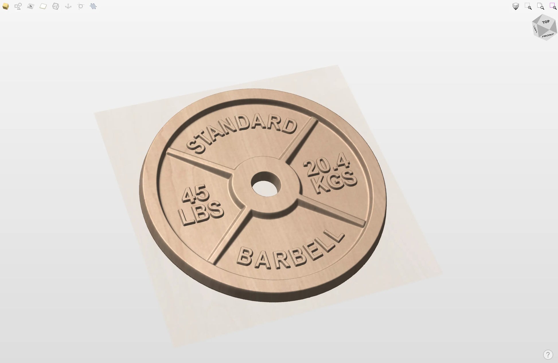 CNC File I  45lbs. Weight Plate 3D Model I  RathTech Design My Store