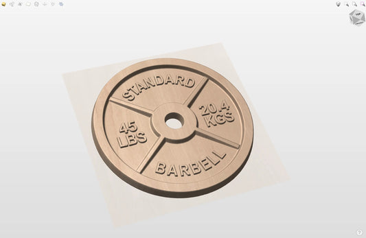 CNC File I  45lbs. Weight Plate 3D Model I  RathTech Design My Store