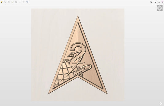 CNC File I  US Space Force Space Delta 2 Insignia 3D Model I  RathTech Design My Store
