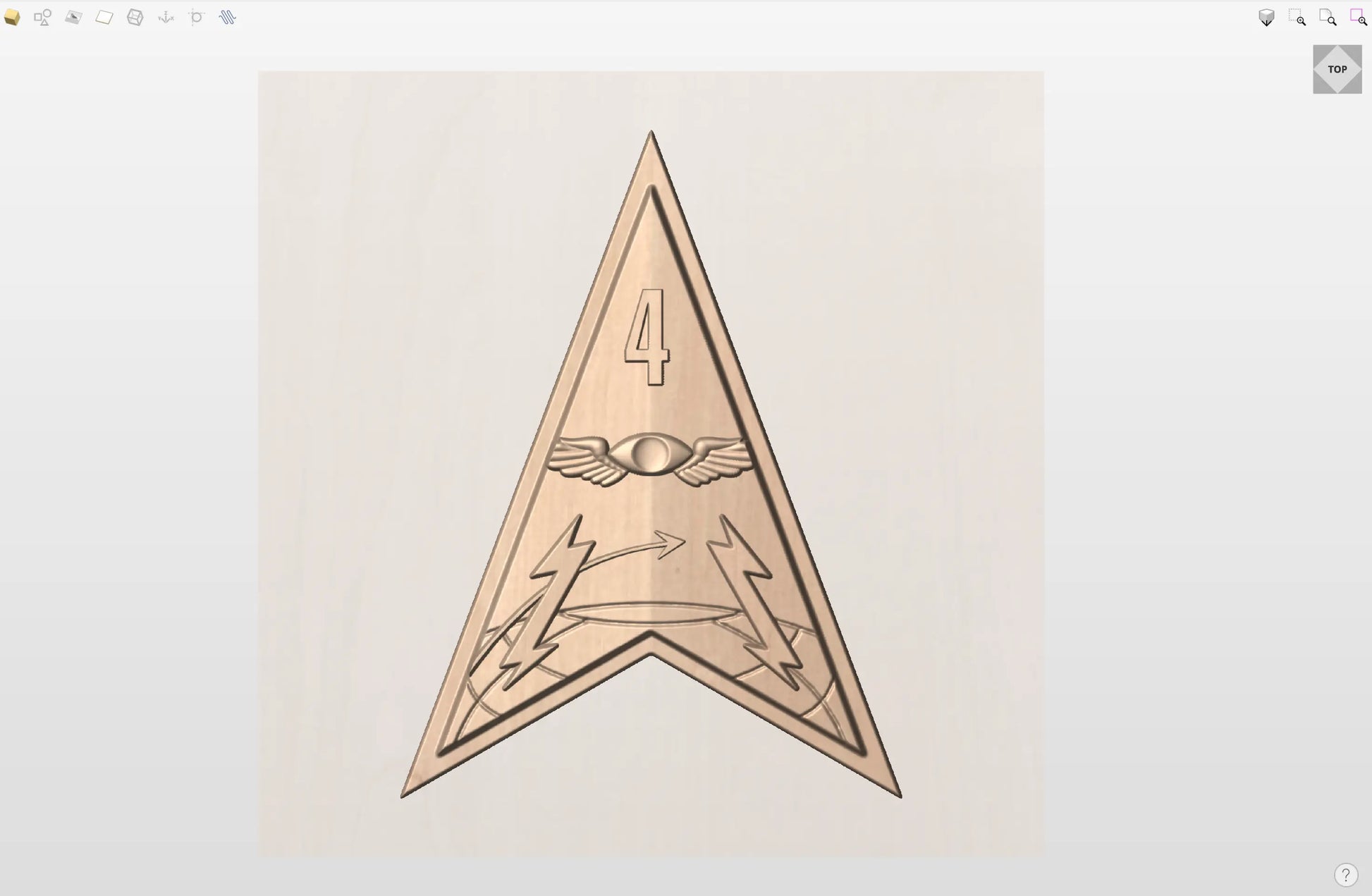 CNC File I  US Space Force Space Delta 4 Insignia 3D Model I  RathTech Design My Store