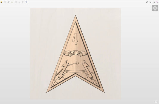 CNC File I  US Space Force Space Delta 4 Insignia 3D Model I  RathTech Design My Store
