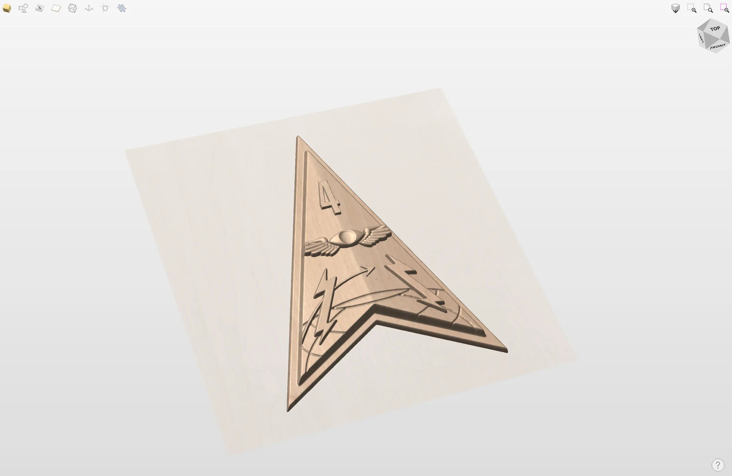 CNC File I  US Space Force Space Delta 4 Insignia 3D Model I  RathTech Design My Store