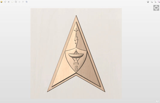 CNC File I  US Space Force Space Delta 5 Insignia 3D Model I  RathTech Design My Store