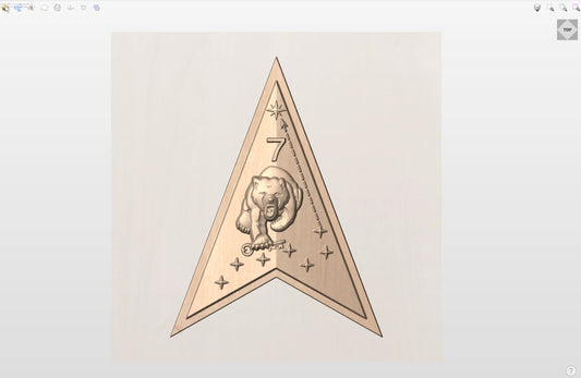 CNC File I  US Space Force Space Delta 7 Insignia 3D Model I  RathTech Design My Store