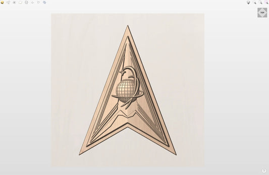 CNC File I  US Space Force Space Delta 8 Insignia 3D Model I  RathTech Design My Store