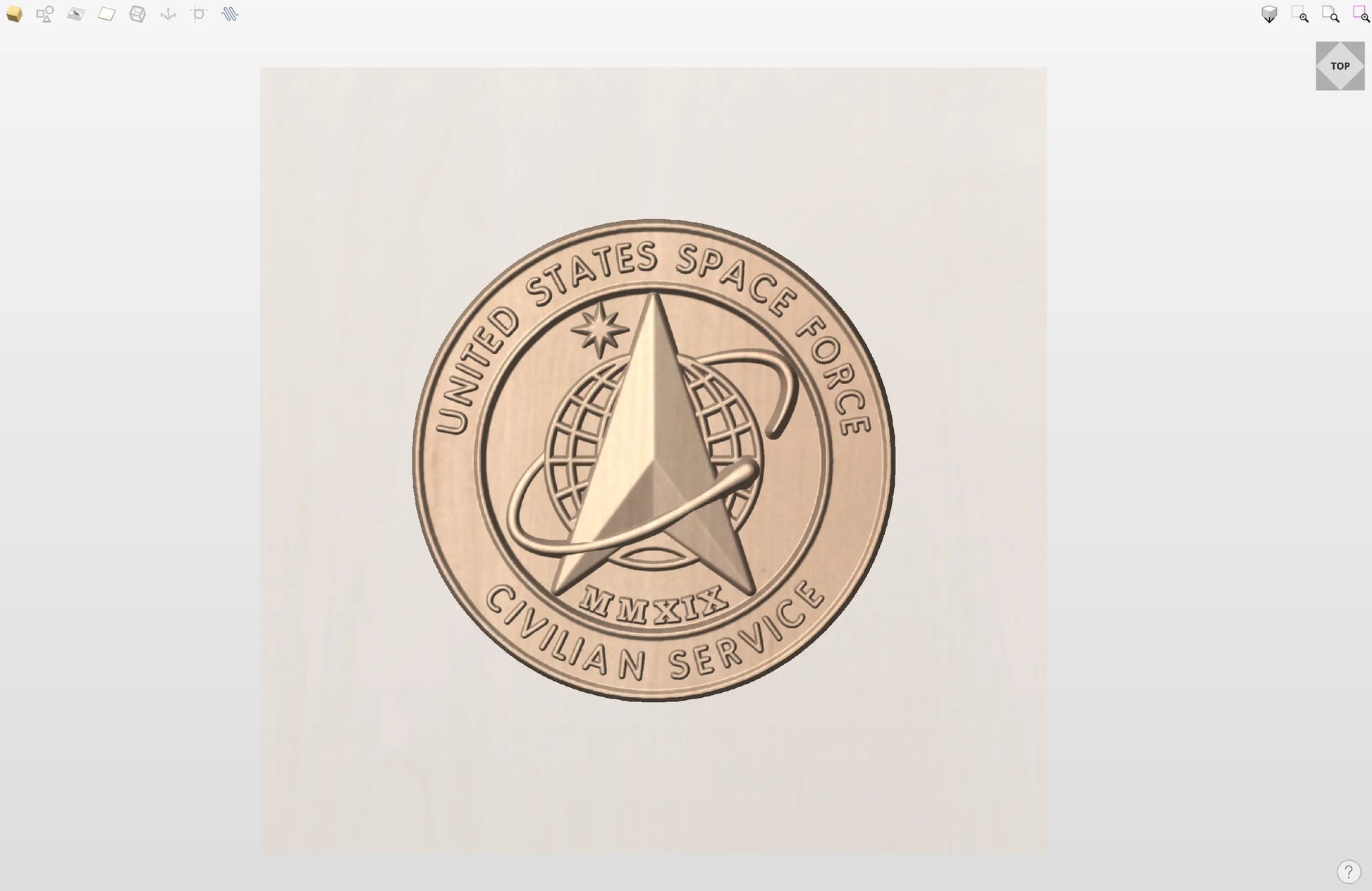 CNC File I  US Space Force Civilian Service Insignia 3D Model I  RathTech Design My Store