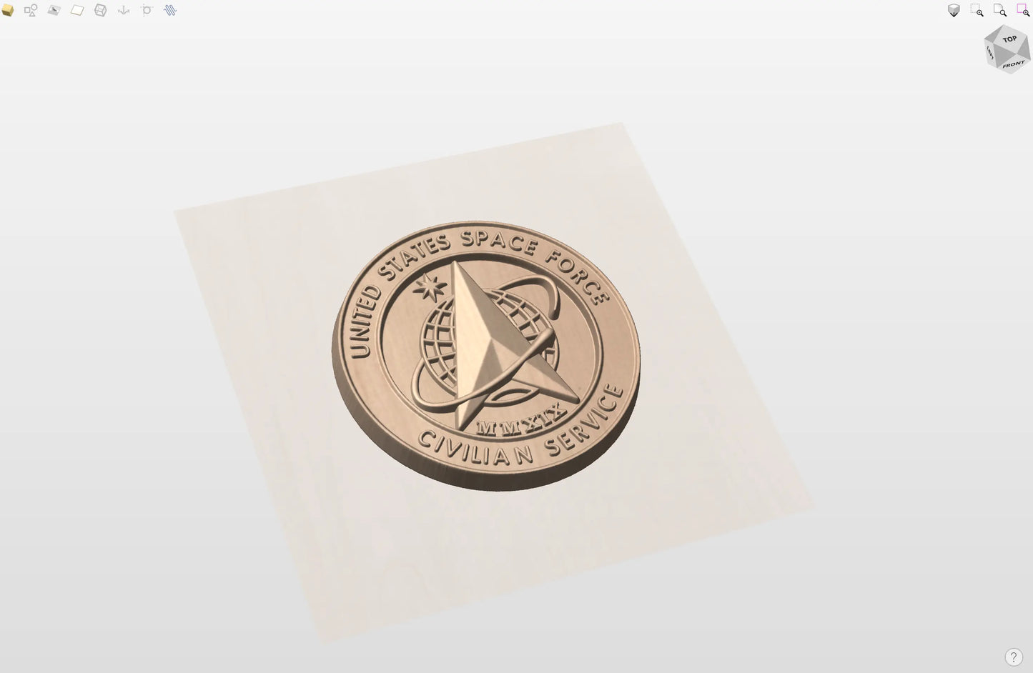 CNC File I  US Space Force Civilian Service Insignia 3D Model I  RathTech Design My Store