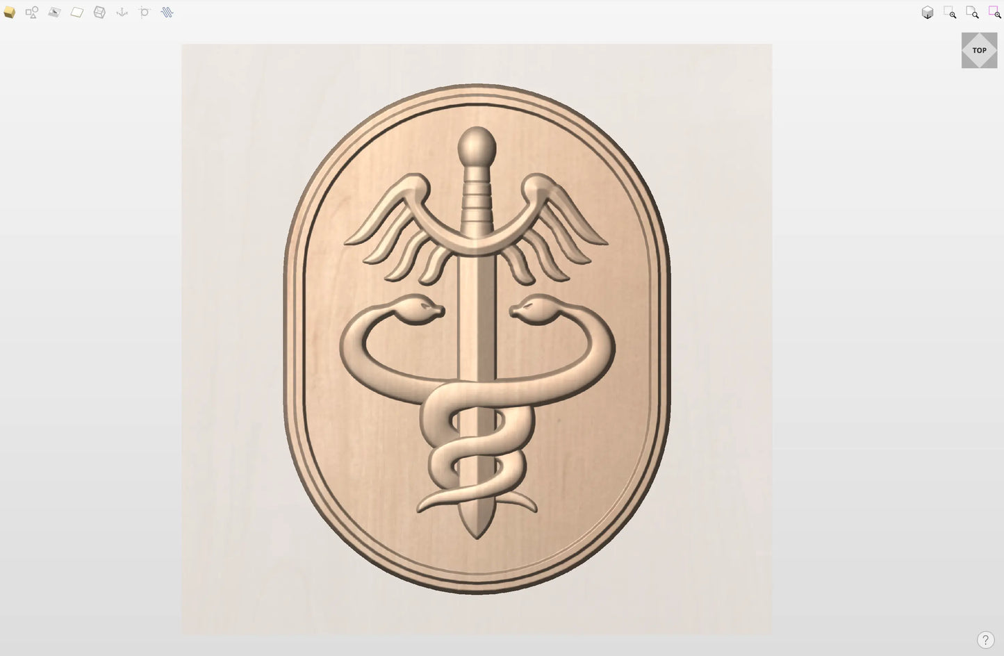 CNC File I  US Army Medical Command Patch 3D Model I  RathTech Design My Store