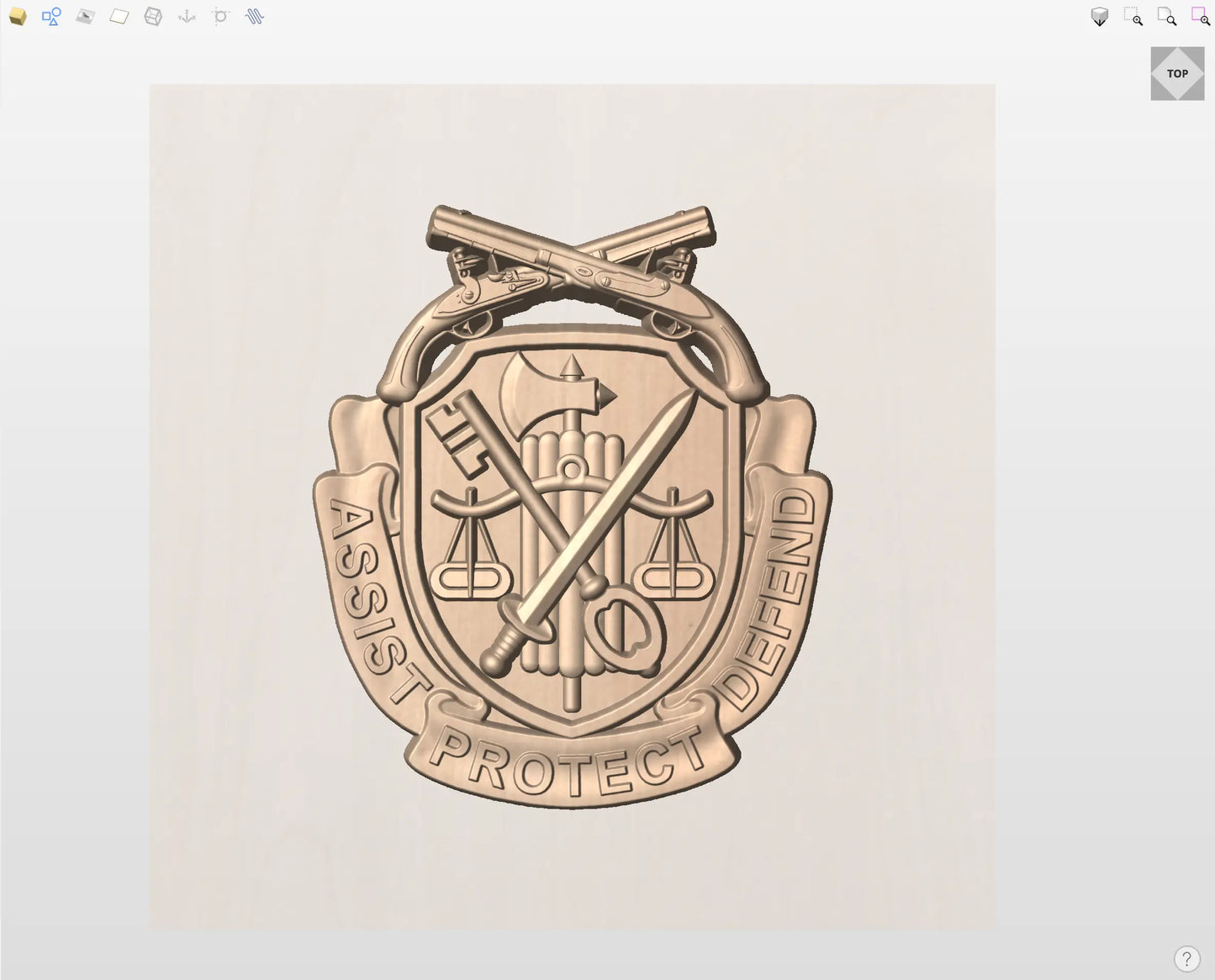 CNC File I  US Army Military Police Crest 3D Model I  RathTech Design My Store