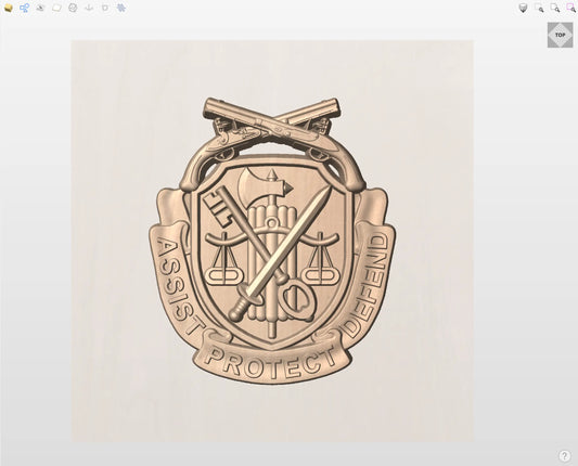 CNC File I  US Army Military Police Crest 3D Model I  RathTech Design My Store