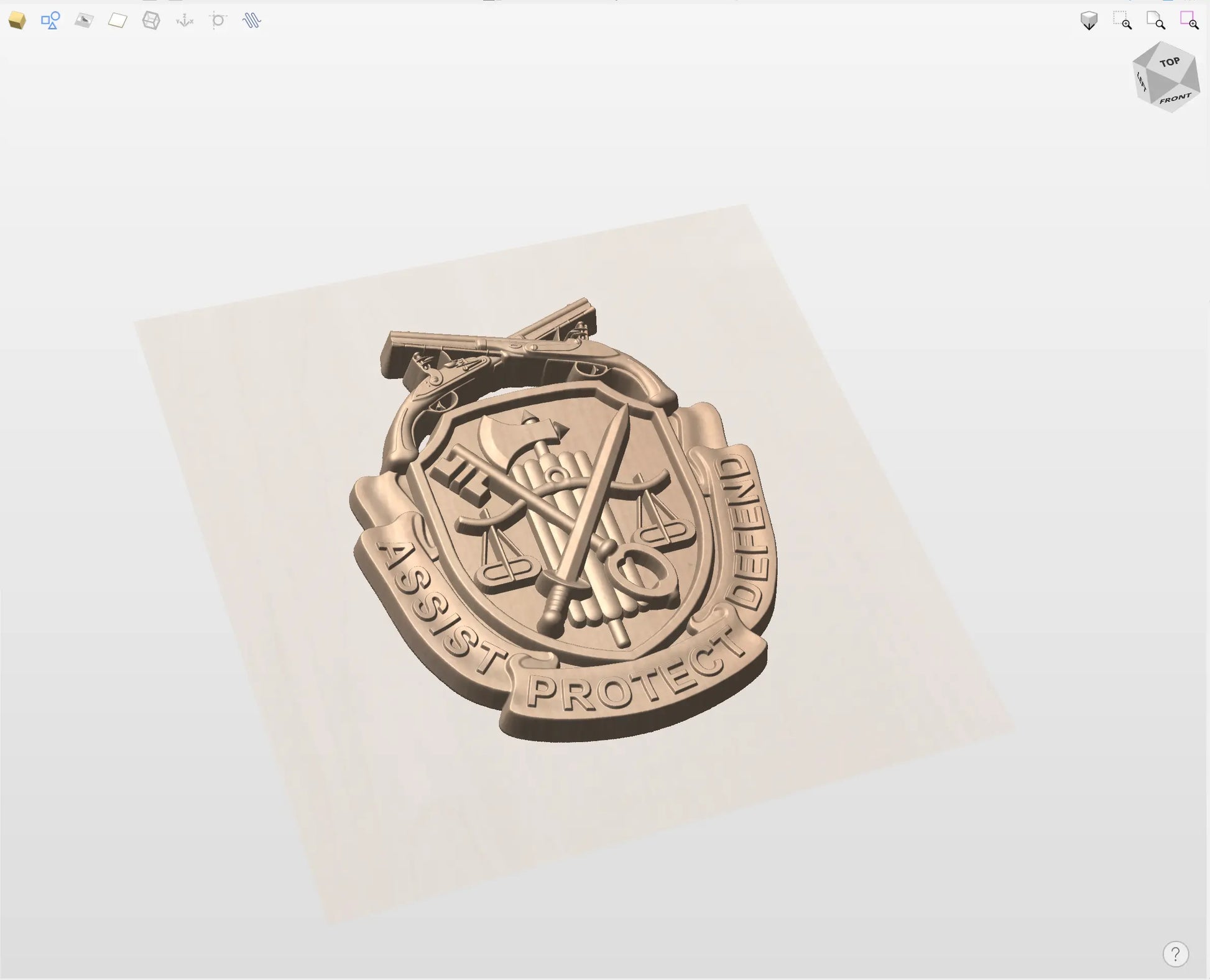 CNC File I  US Army Military Police Crest 3D Model I  RathTech Design My Store