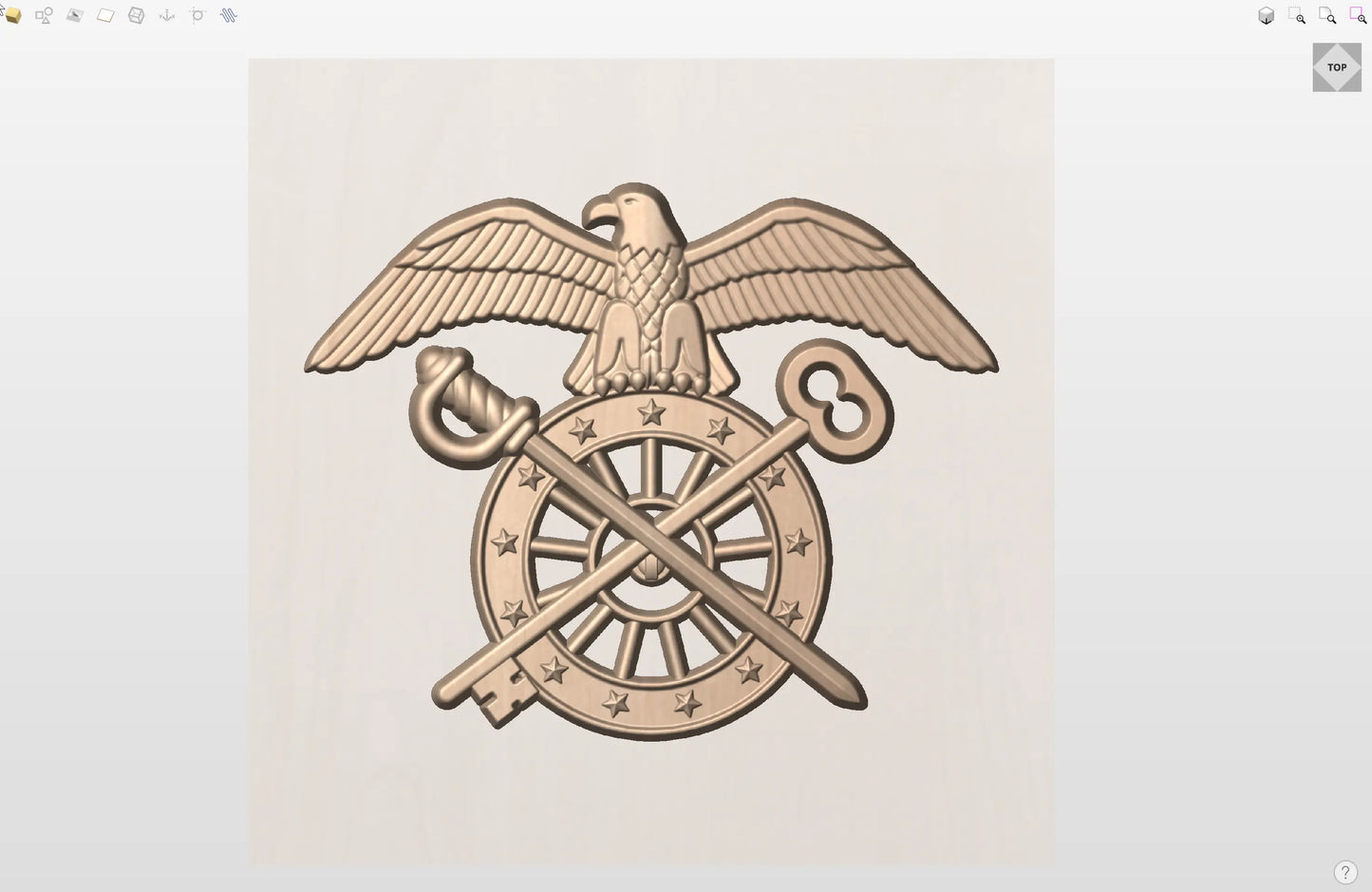 CNC File I  US Army Quartermaster Insignia 3D Model I  RathTech Design My Store