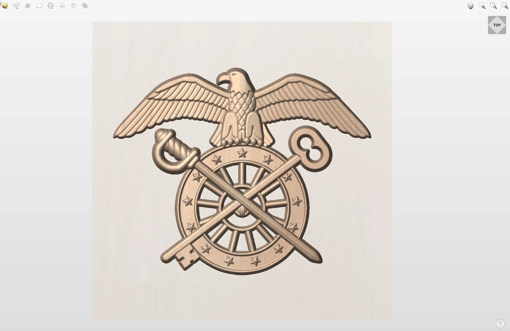 CNC File I  US Army Quartermaster Insignia 3D Model I  RathTech Design My Store