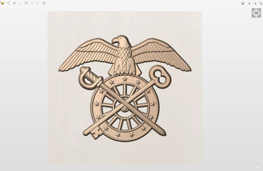 CNC File I  US Army Quartermaster Insignia 3D Model I  RathTech Design My Store