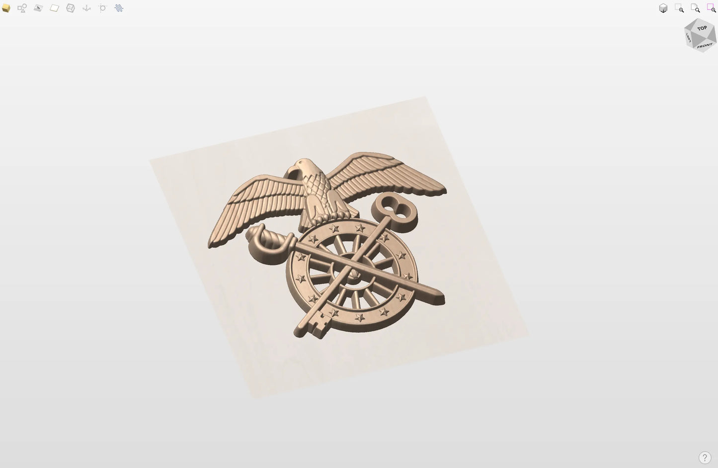 CNC File I  US Army Quartermaster Insignia 3D Model I  RathTech Design My Store