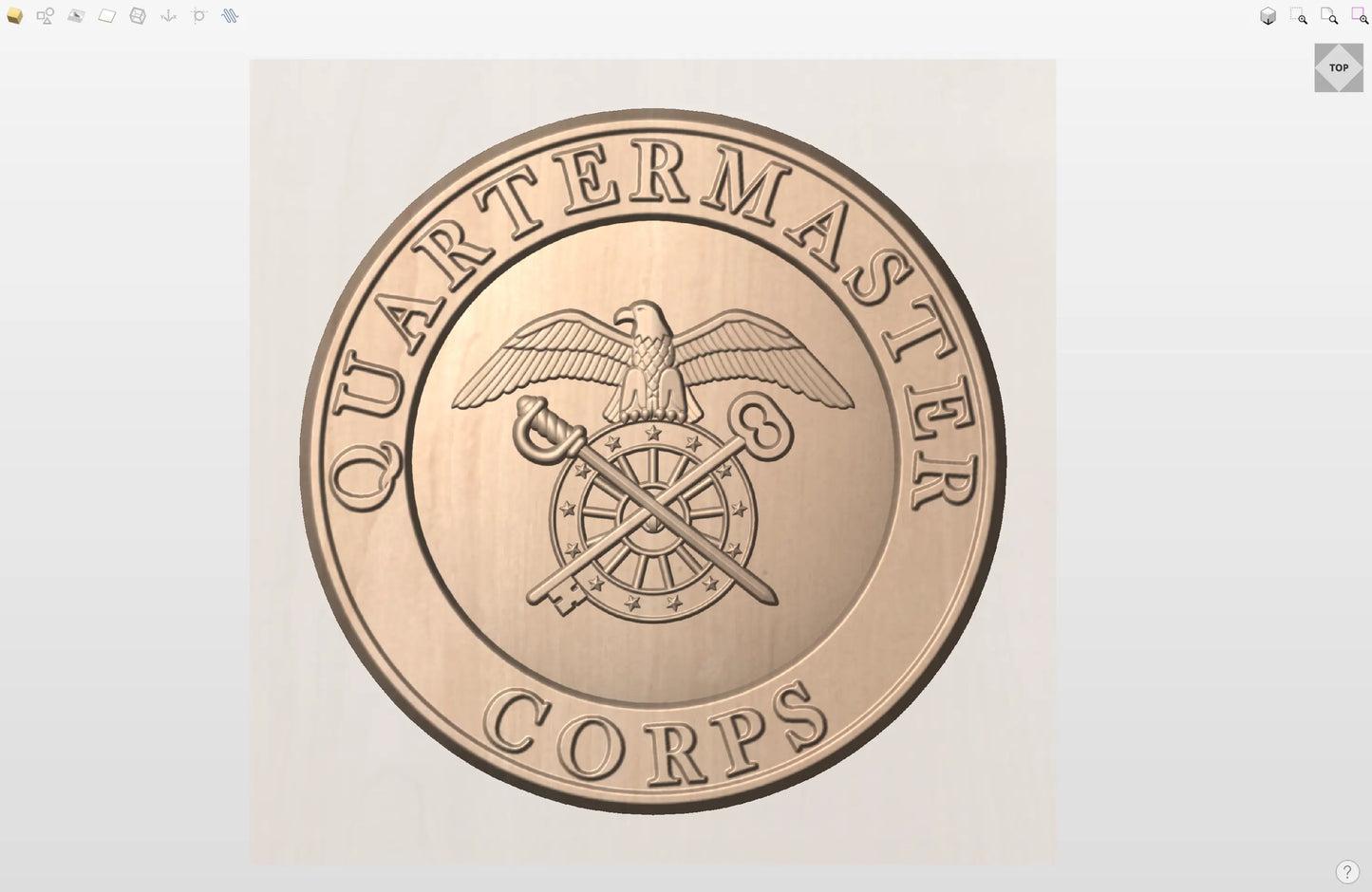 CNC File I  US Army Quartermaster Plaque 3D Model I  RathTech Design My Store