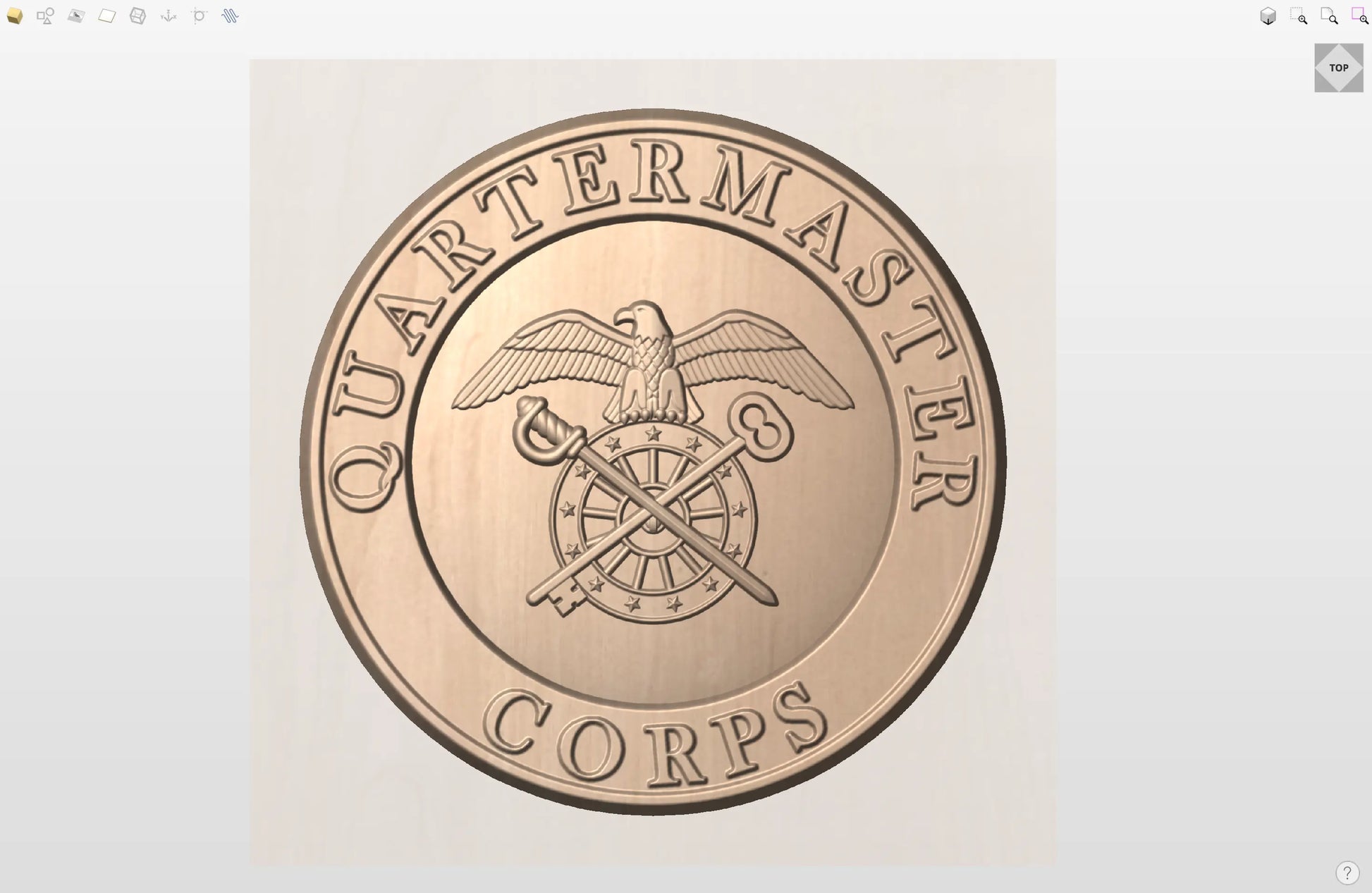 CNC File I  US Army Quartermaster Plaque 3D Model I  RathTech Design My Store