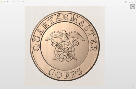CNC File I  US Army Quartermaster Plaque 3D Model I  RathTech Design My Store