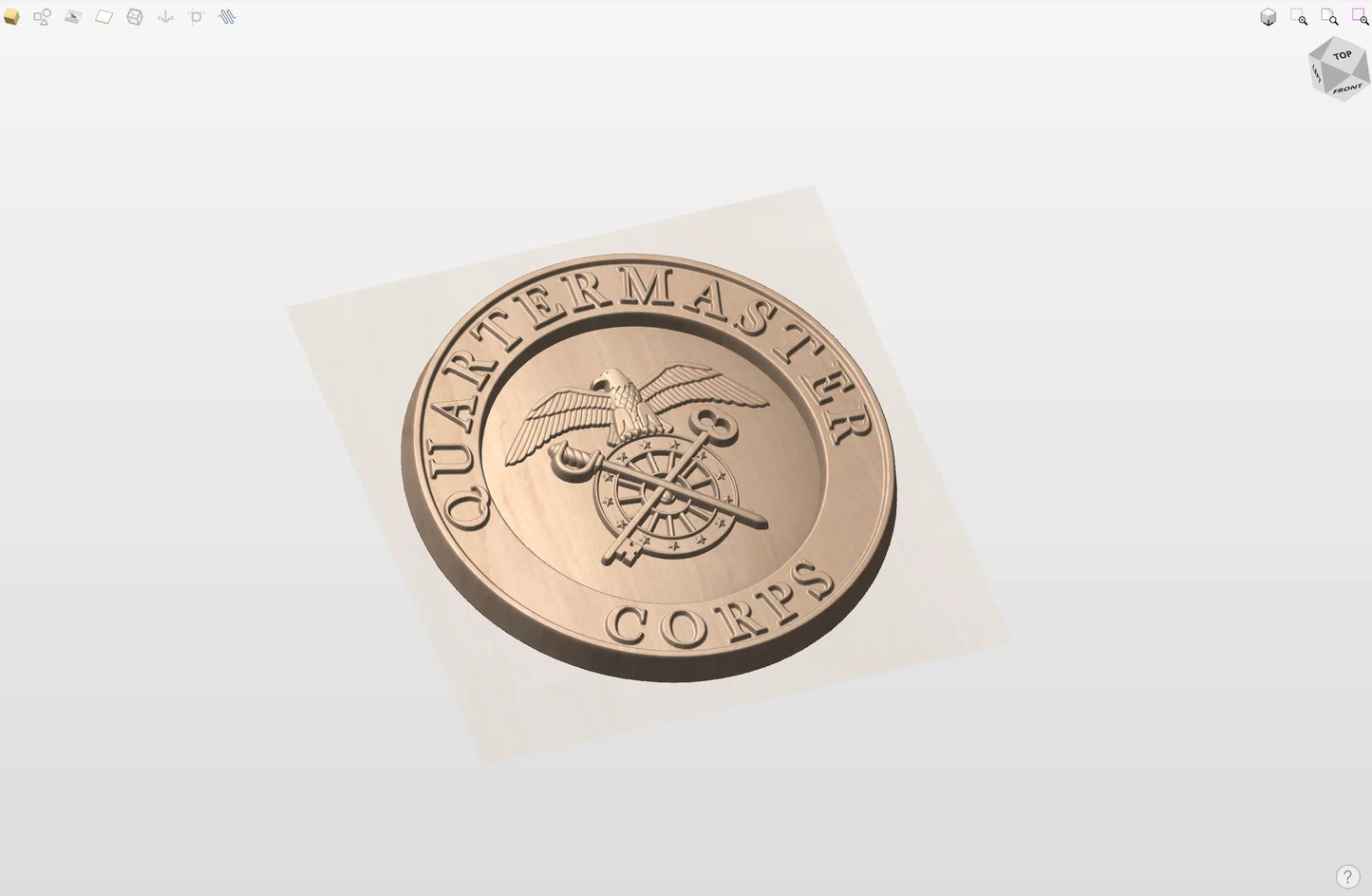 CNC File I  US Army Quartermaster Plaque 3D Model I  RathTech Design My Store