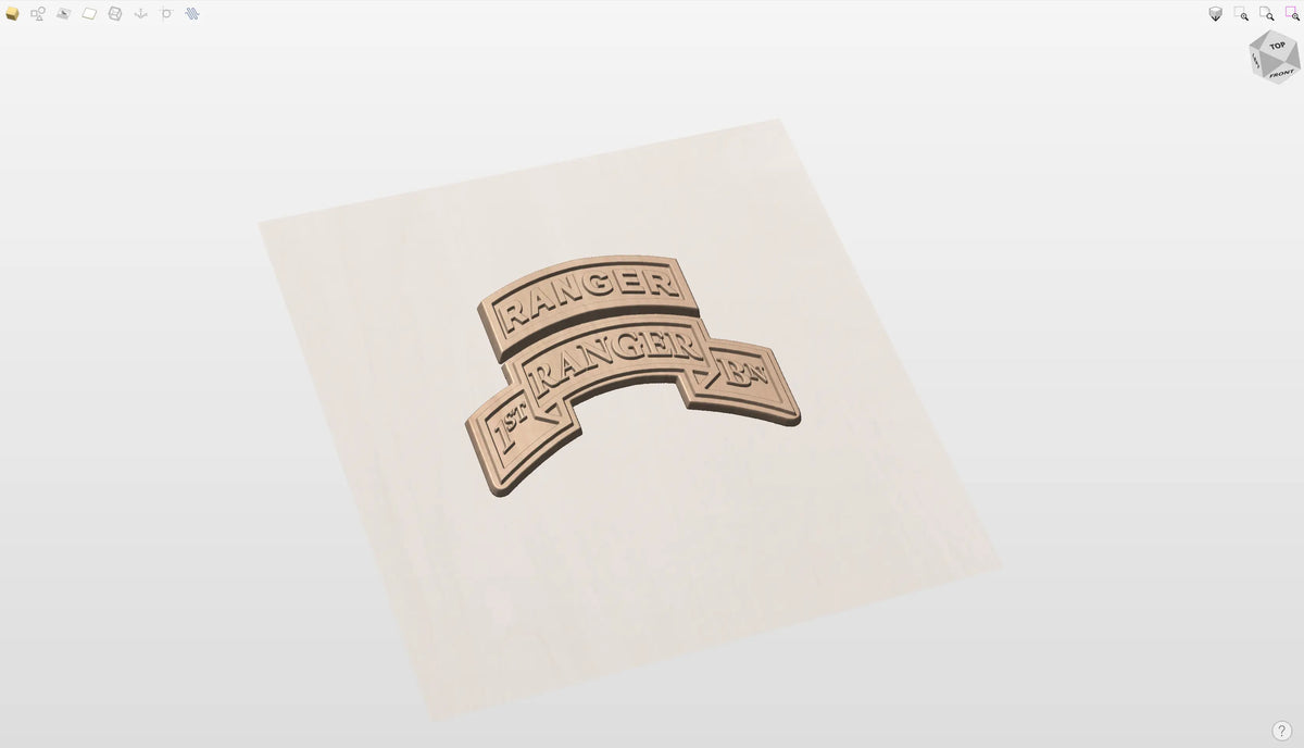 3d Ranger Scroll CNC File I US Army 3rd Battalion Scroll 3D Model I RathTech Design ...