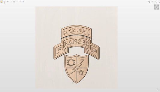 CNC File I US Army 1st Battalion Ranger Tab, Scroll, & Unit Patch 3D Model I  RathTech Design My Store