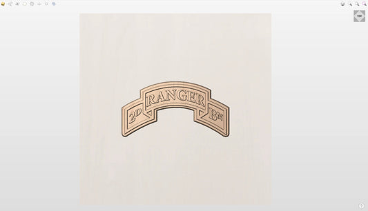 CNC File I US Army 2nd Battalion Ranger Scroll 3D Model I  RathTech Design My Store