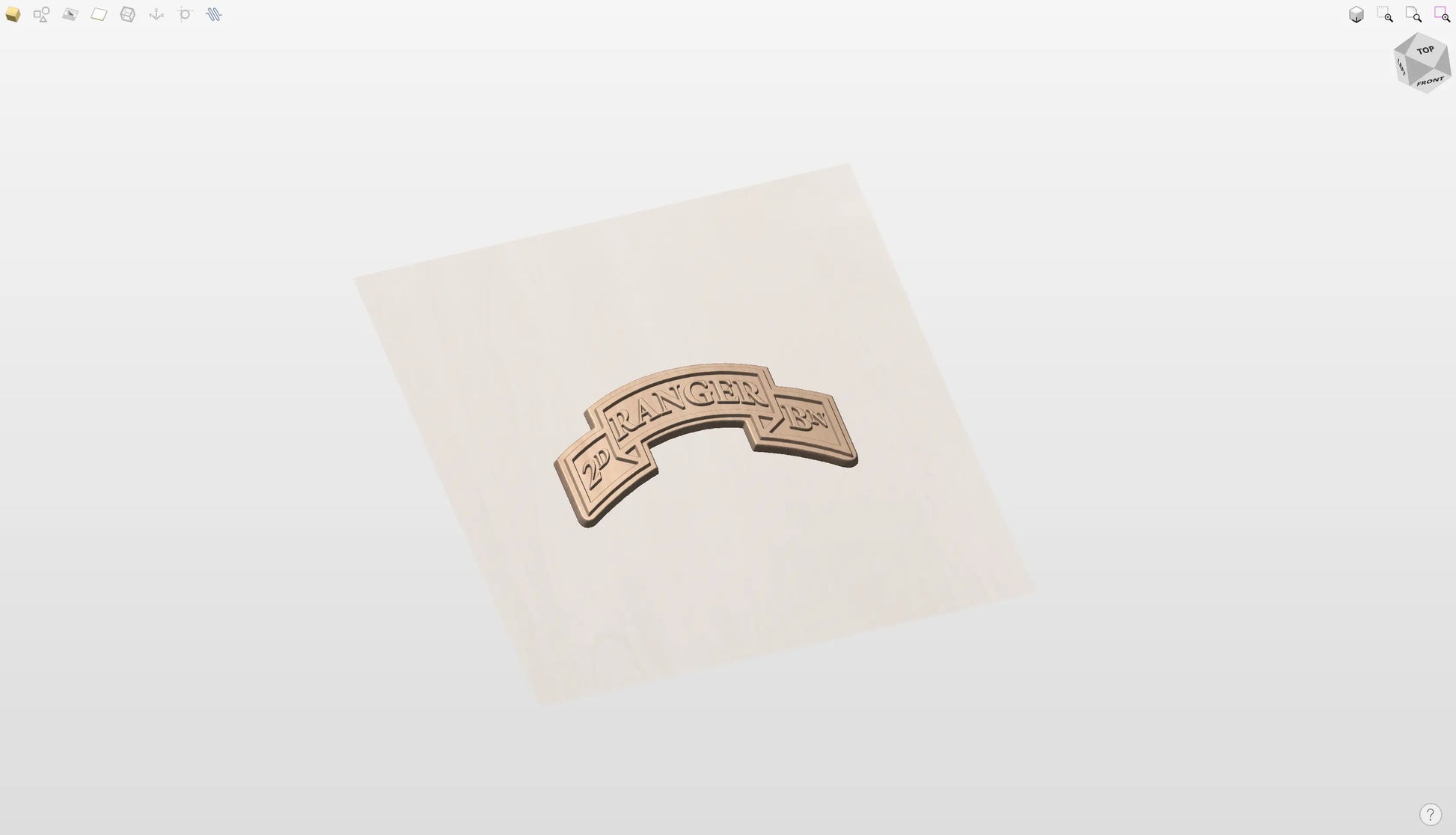 CNC File I US Army 2nd Battalion Ranger Scroll 3D Model I  RathTech Design My Store
