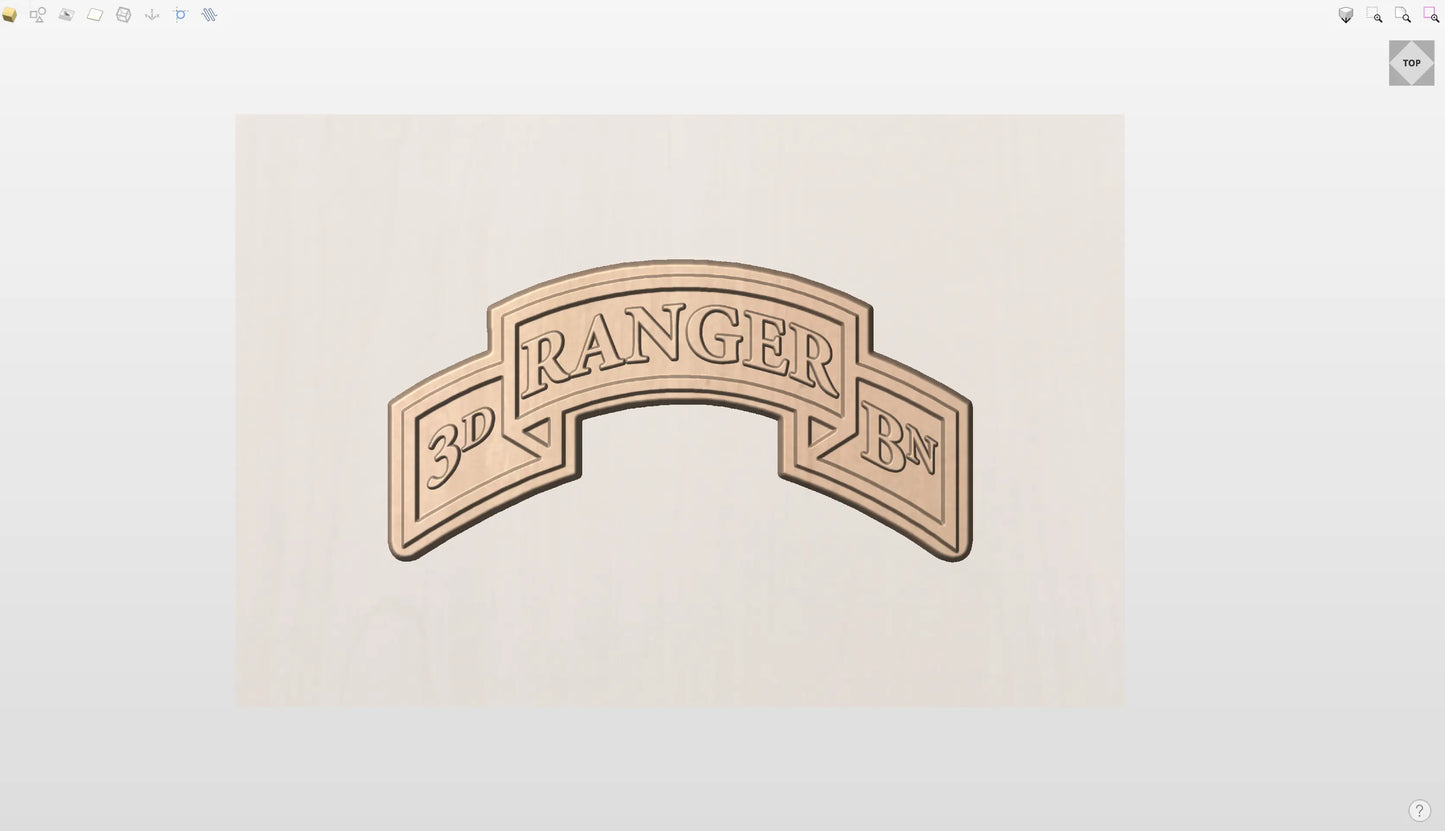 CNC File I US Army 3rd Battalion Scroll 3D Model I  RathTech Design My Store