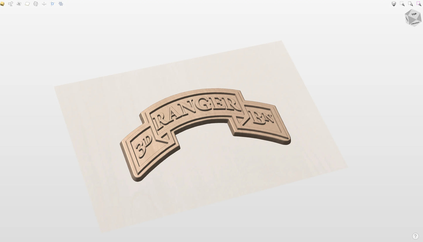 CNC File I US Army 3rd Battalion Scroll 3D Model I  RathTech Design My Store