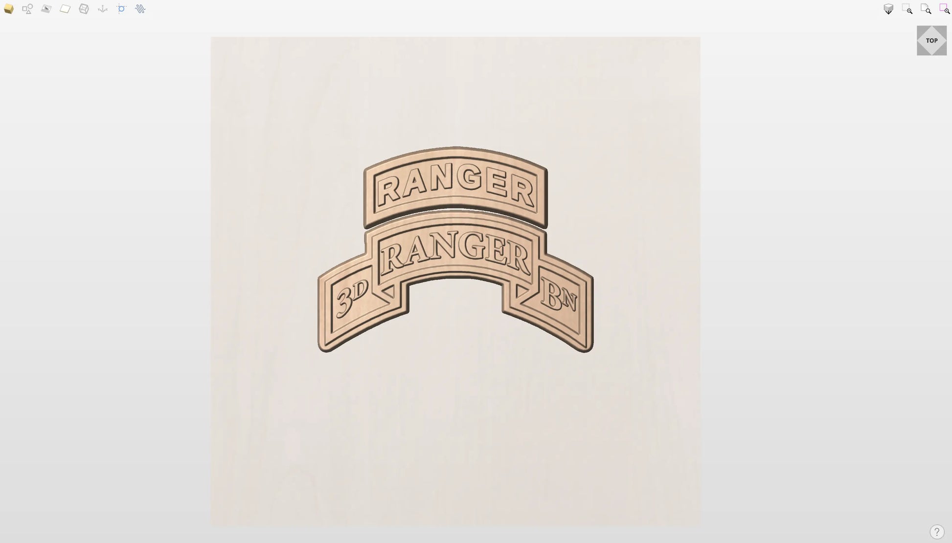 CNC File I US Army 3rd Battalion Ranger Scroll & Tab 3D Model I  RathTech Design My Store